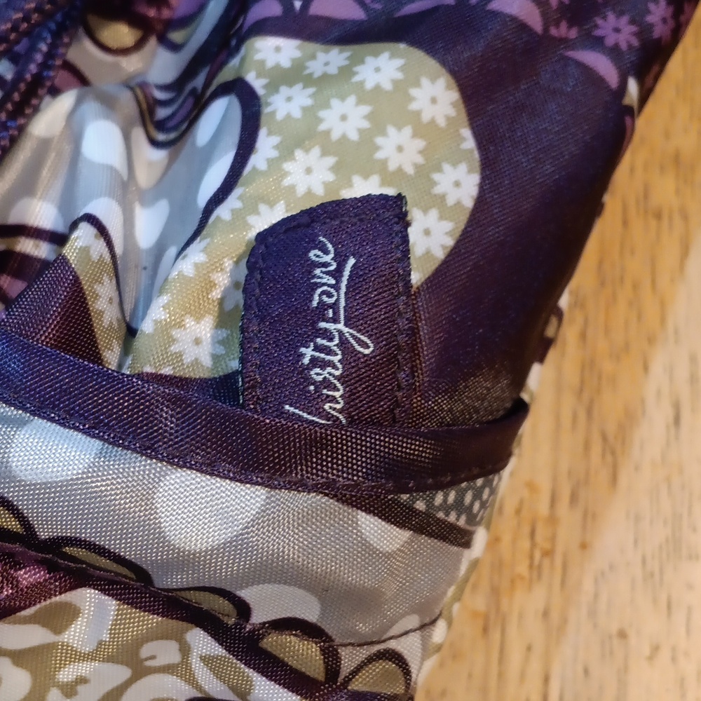 Thirty-One Purple Patterned Drawstring Bag - image 4